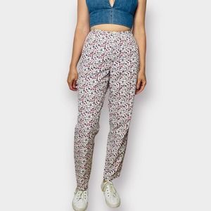 90s Floral‎ cotton Pants